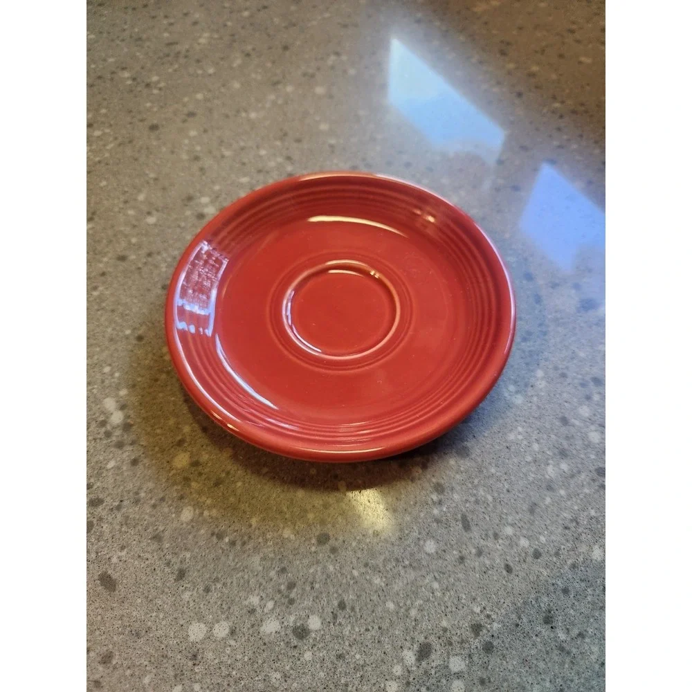 VTG Fiesta Ware Tea Saucer Scarlet Red